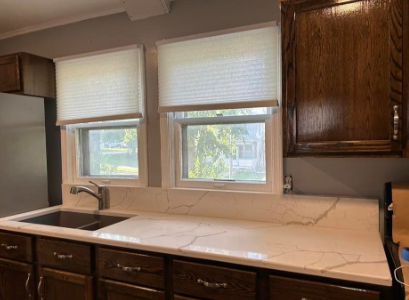 Kitchen Remodel with Marble-Look Countertops