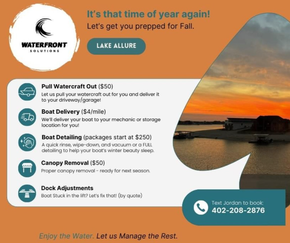 Fall Boat Prep Services at Lake Allure – Waterfront Solutions