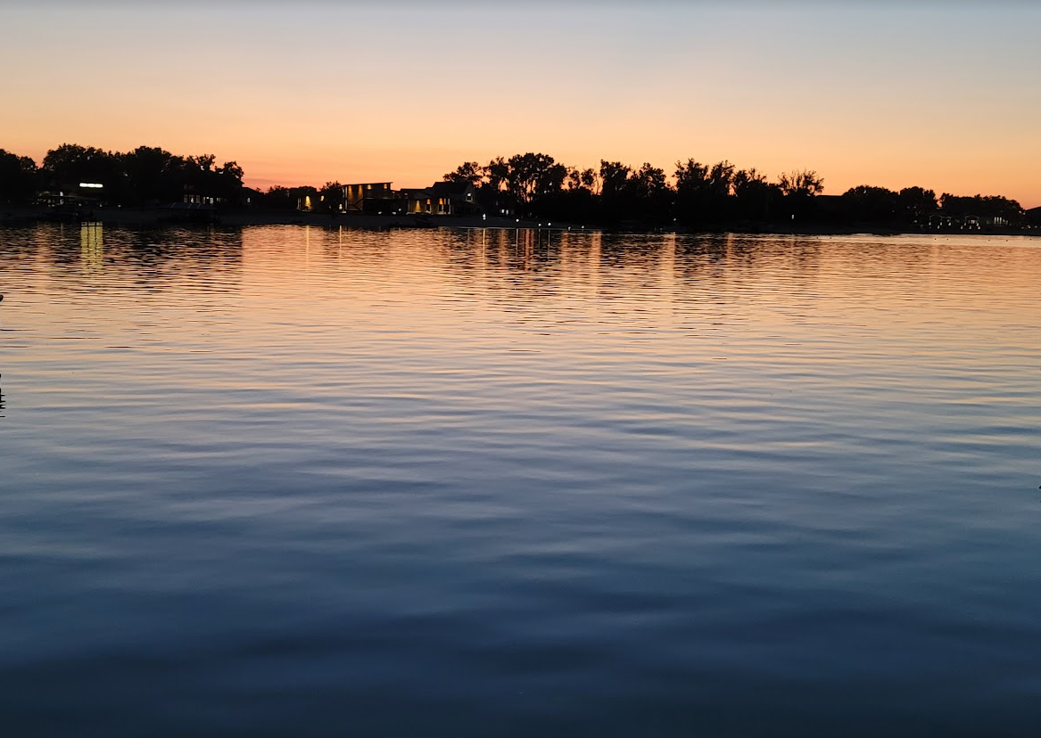 Lakefront Sunset at Dusk