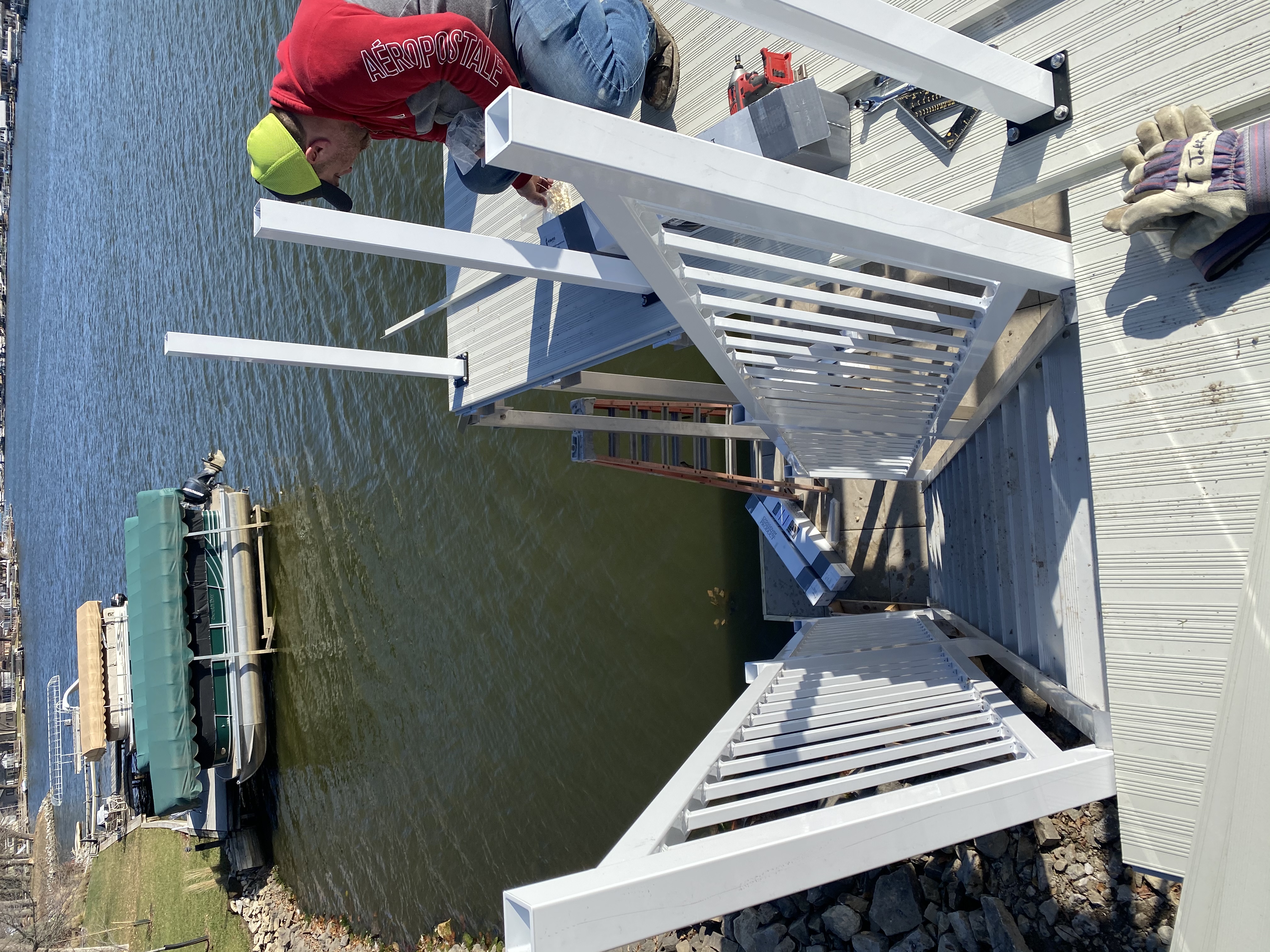 Custom Dock Staircase & Railing Installation