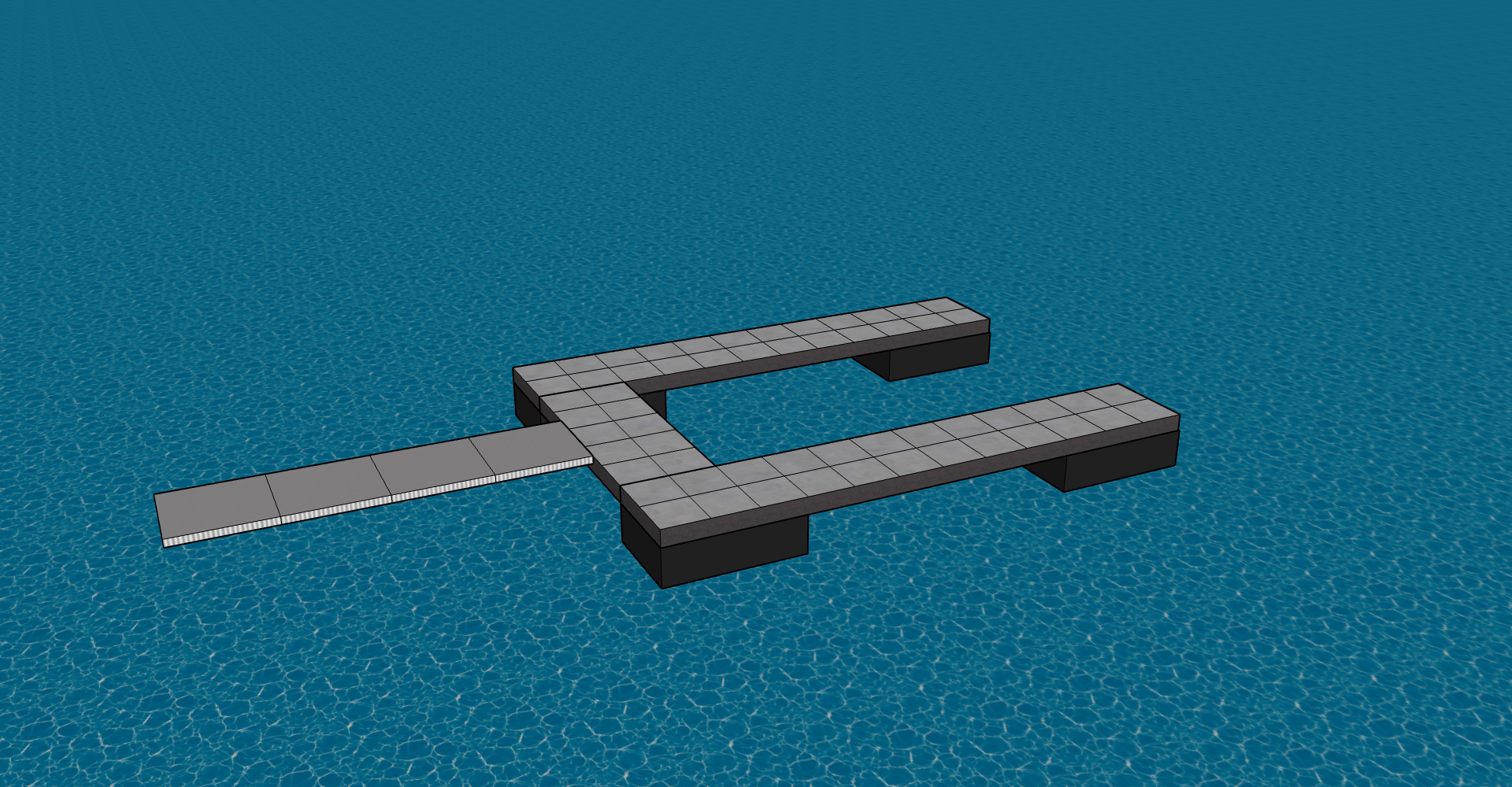 Custom Floating Dock System Design – U-Shape Configuration