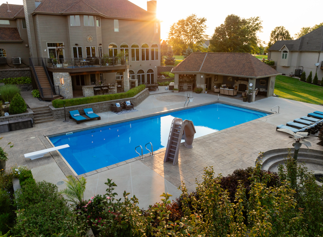 Luxury In-Ground Pool & Hardscape Patio Design