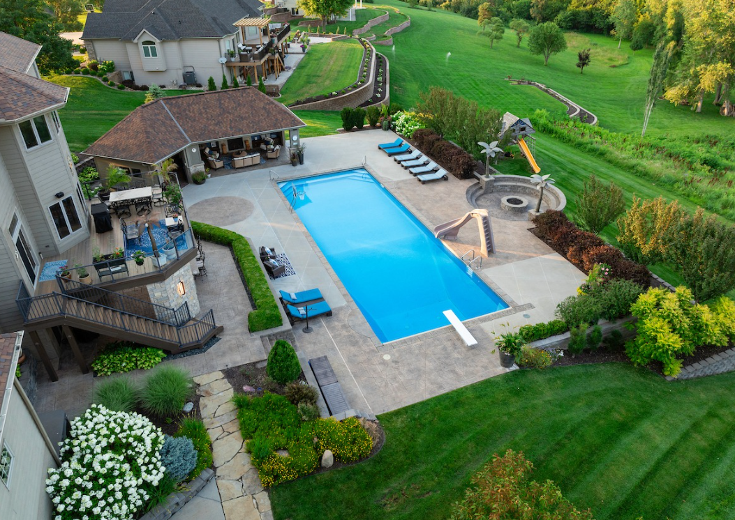 Luxury Backyard Pool & Landscape Design in Omaha