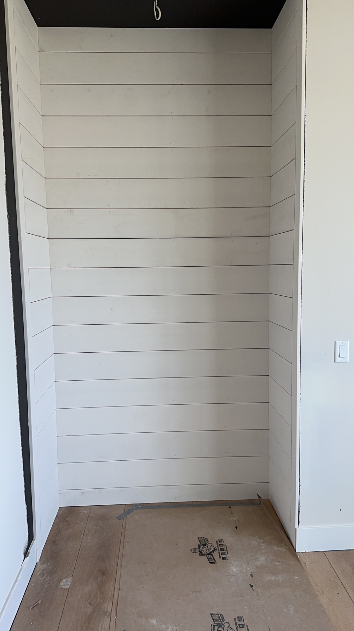 Shiplap Accent Wall Installation