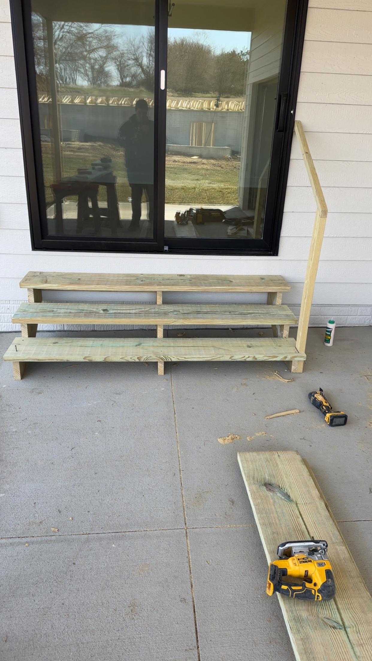 Exterior Wood Stair & Handrail Installation