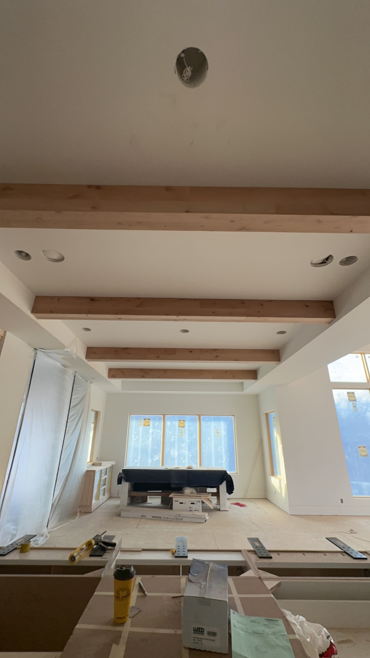 Decorative Wood Ceiling Beams – New Construction Interior