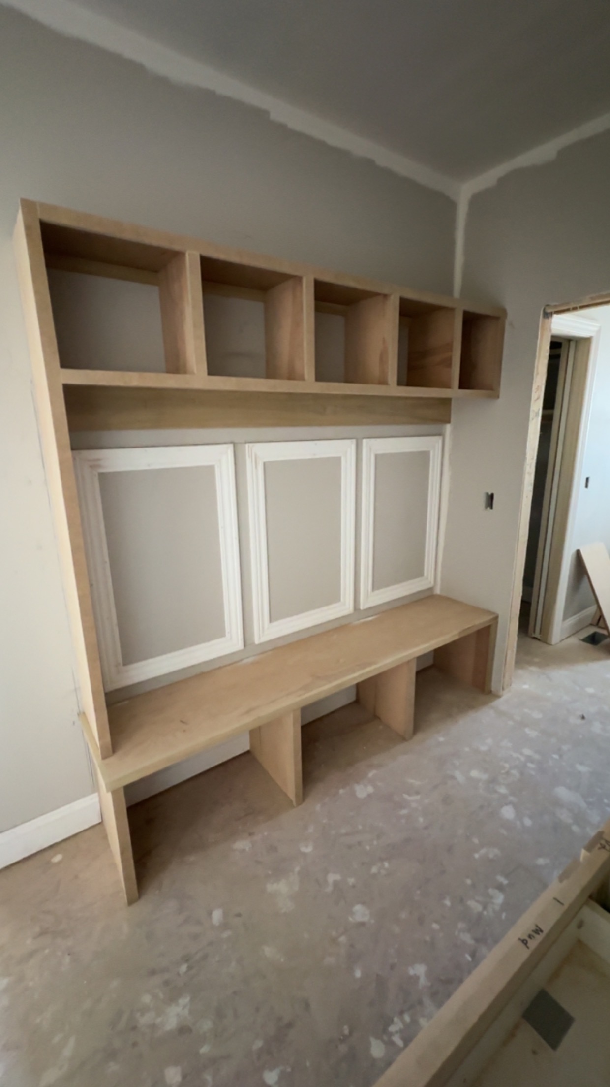 Custom Built-In Mudroom Locker Unit
