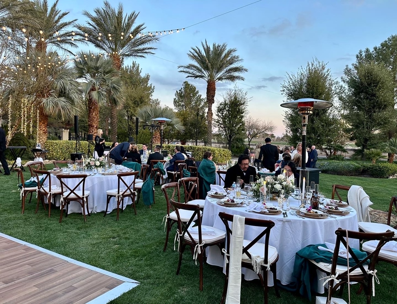Outdoor Wedding Reception Dinner Setup – Las Vegas