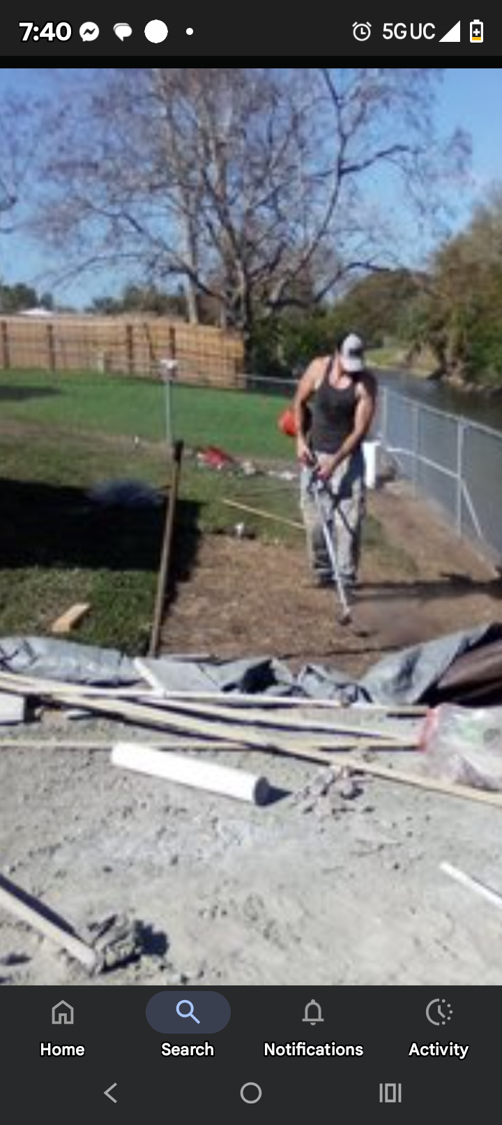 Backyard Landscape Construction in Progress