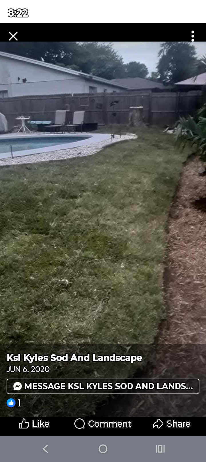 Backyard Sod & Pool Landscaping Installation