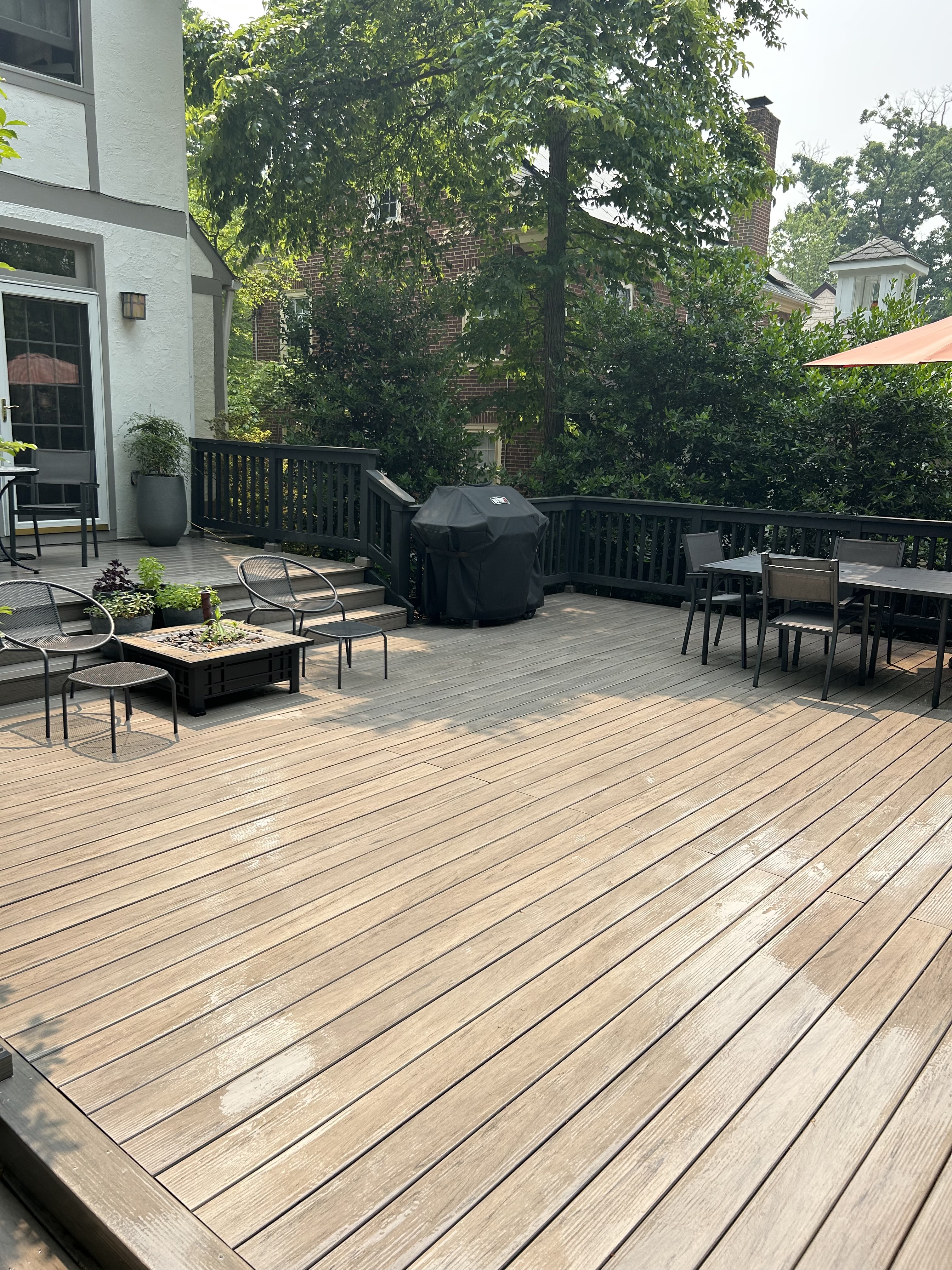 Deck Pressure Washing & Restoration – Multi-Level Composite Deck Cleaning
