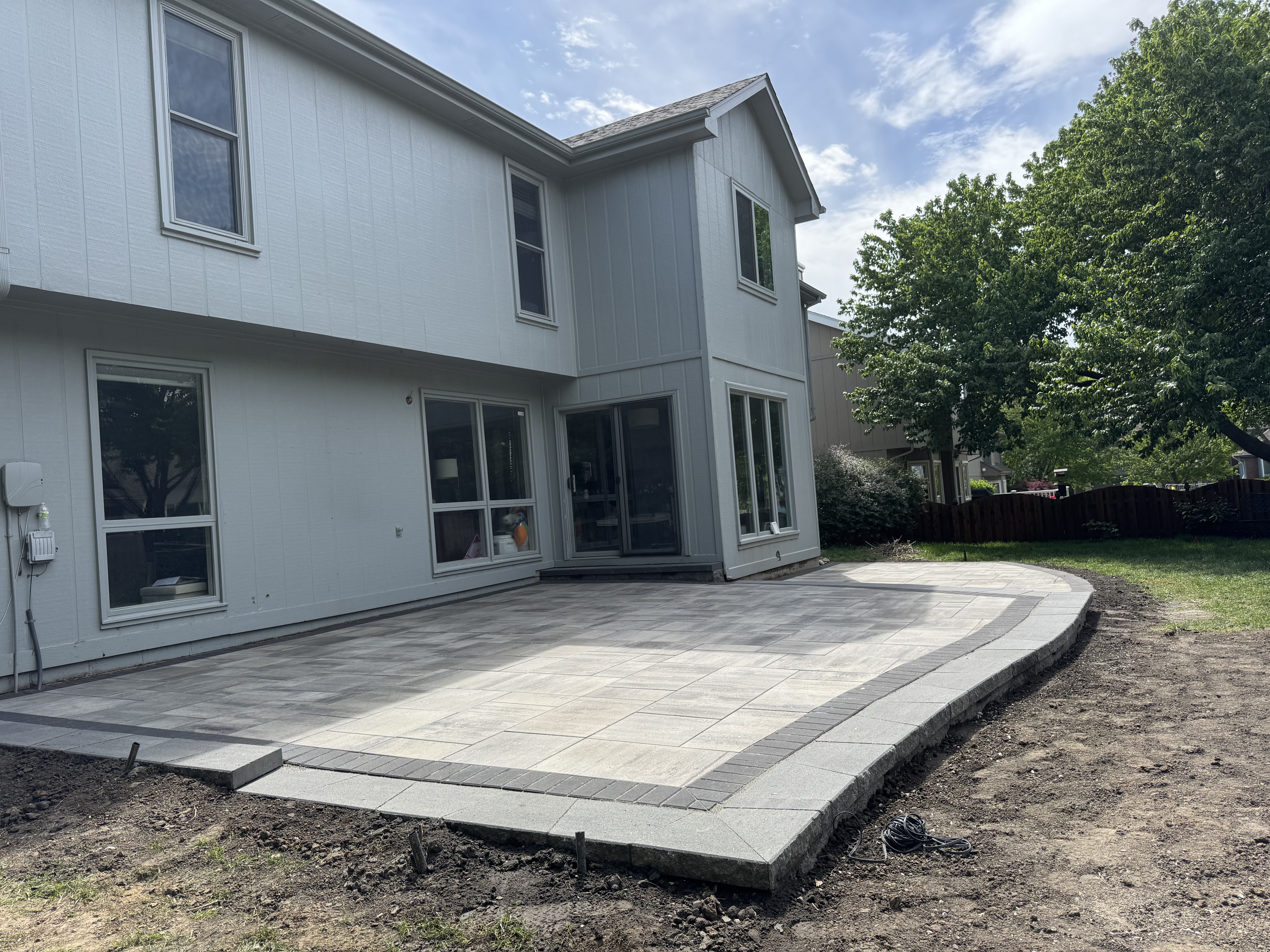 Custom Large-Format Paver Patio Installation