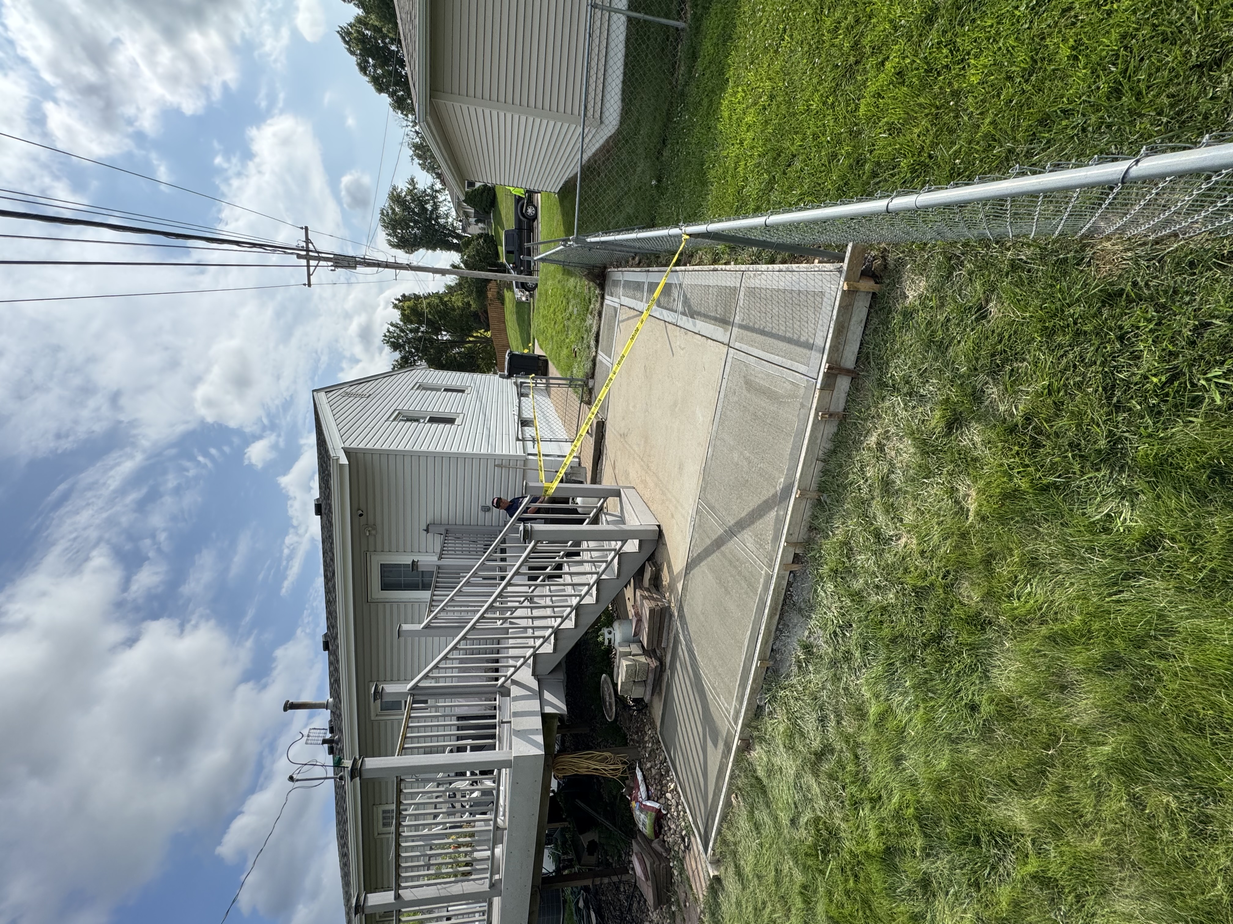 New Concrete Patio Slab Installation