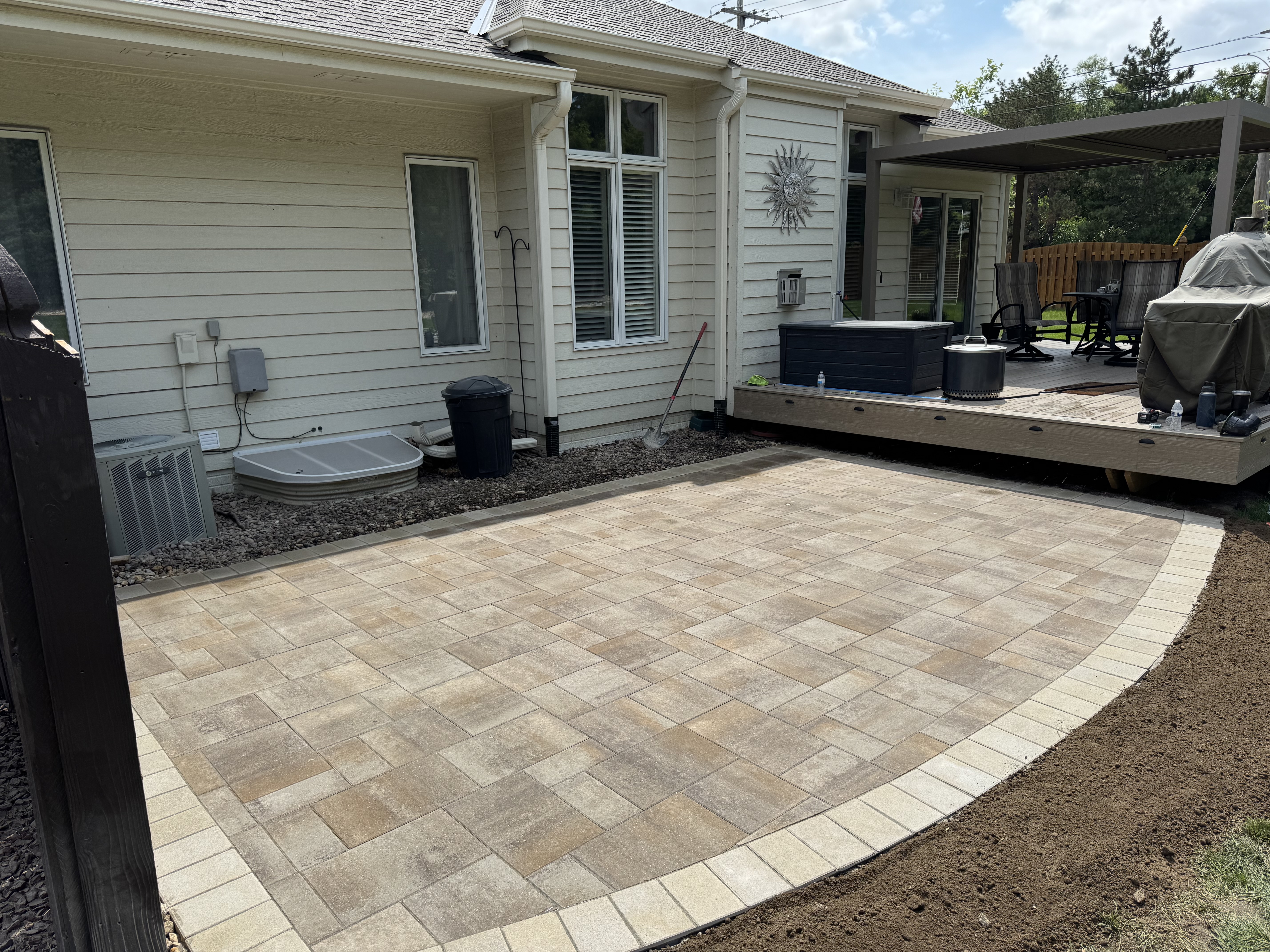 Backyard Paver Patio Installation