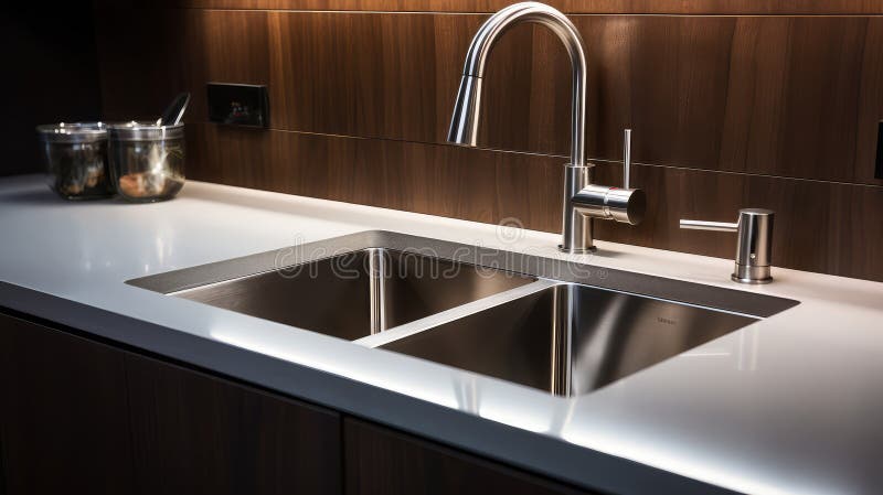 Modern Double-Basin Stainless Steel Sink & Faucet Installation