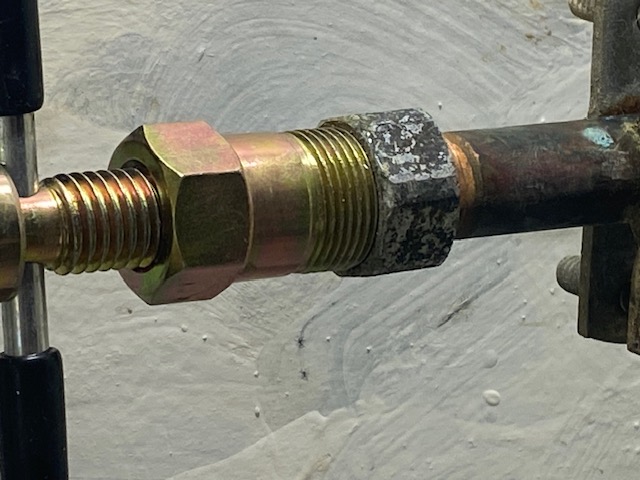 Brass Pipe Fitting & Hex Nut Connection