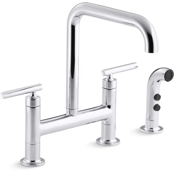 Chrome Bridge Kitchen Faucet Installation