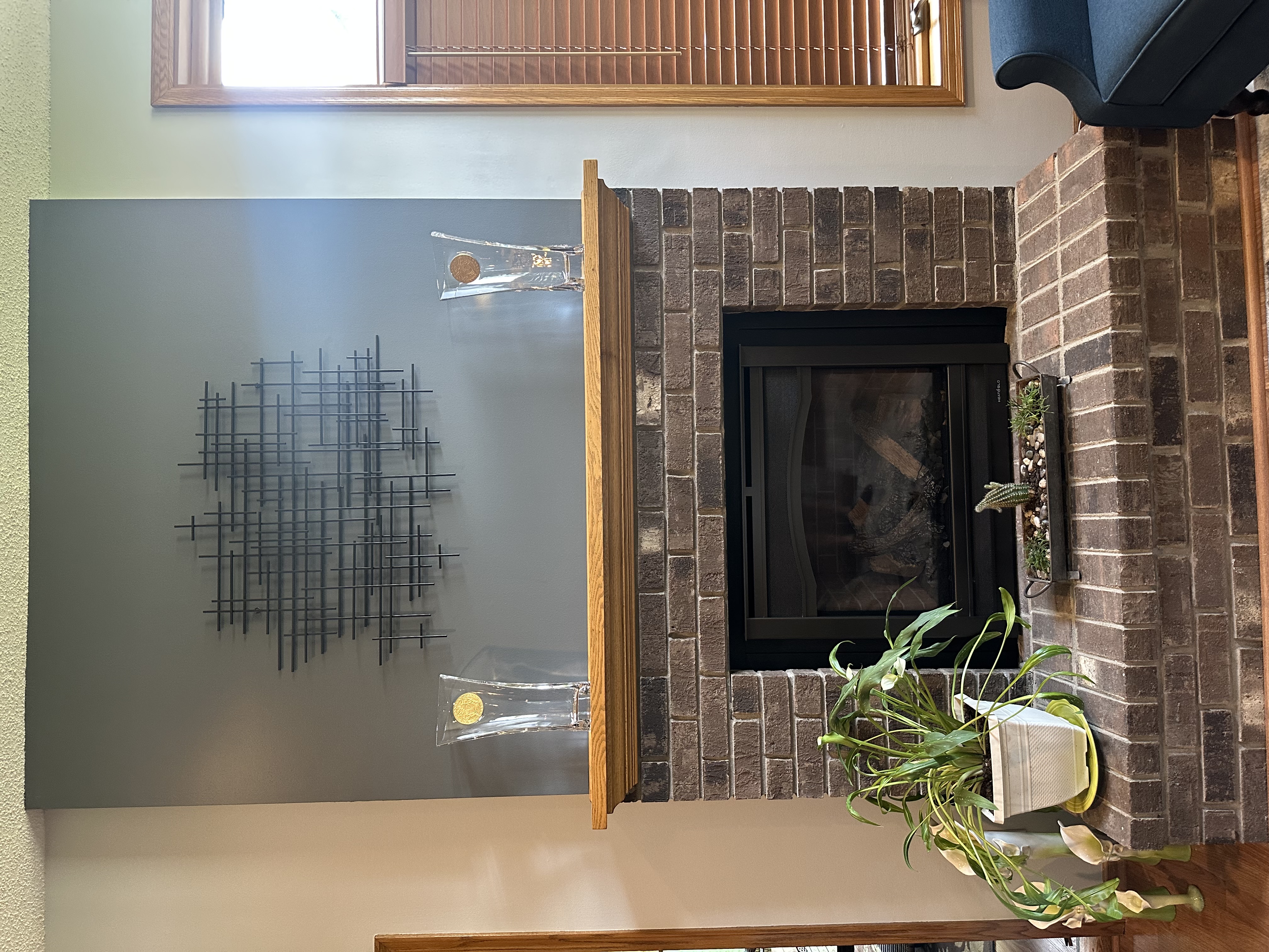 Living Room Accent Wall & Fireplace Interior Paint
