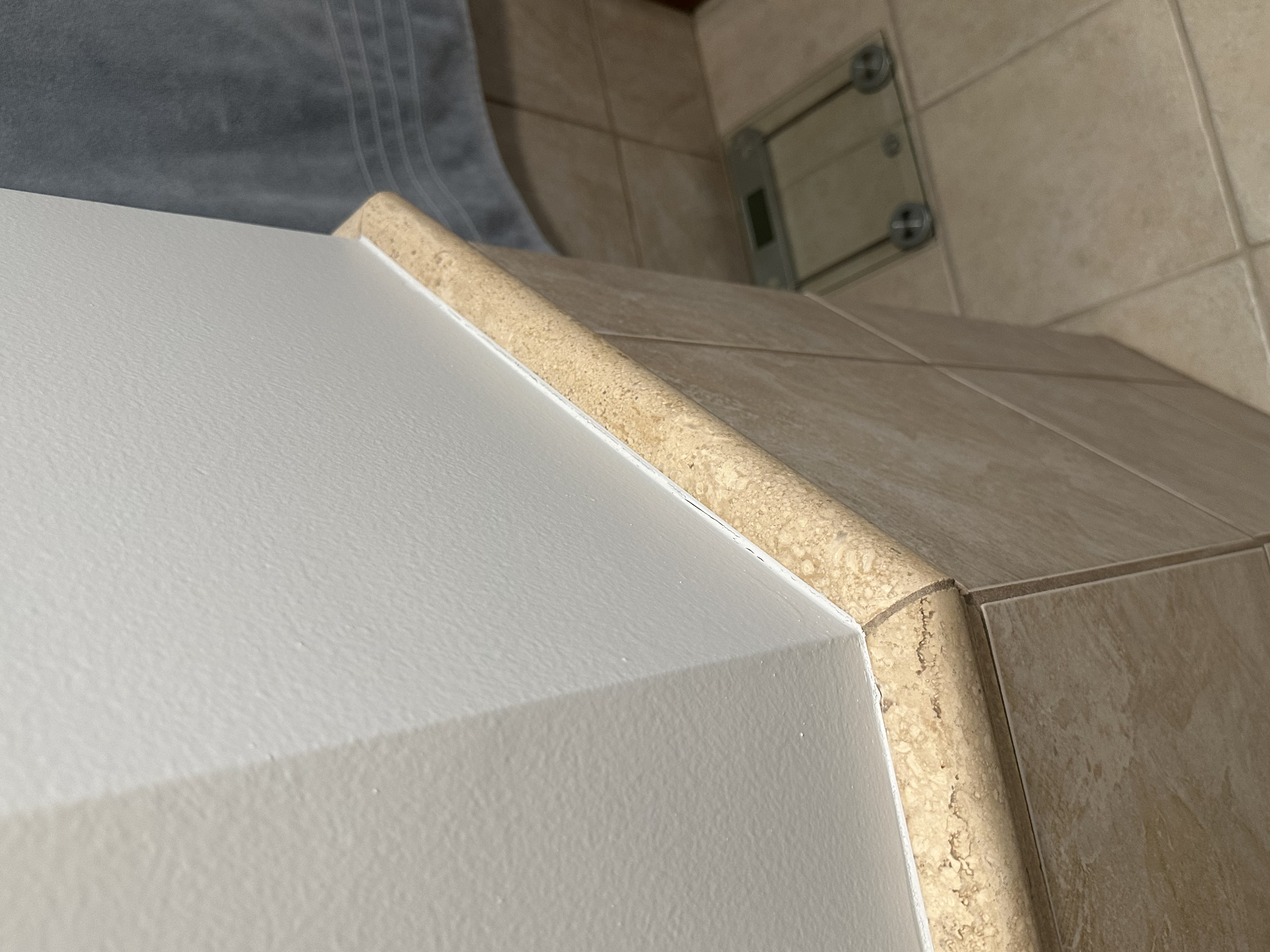 Bathroom Tile Wainscoting & Painted Wall Detail