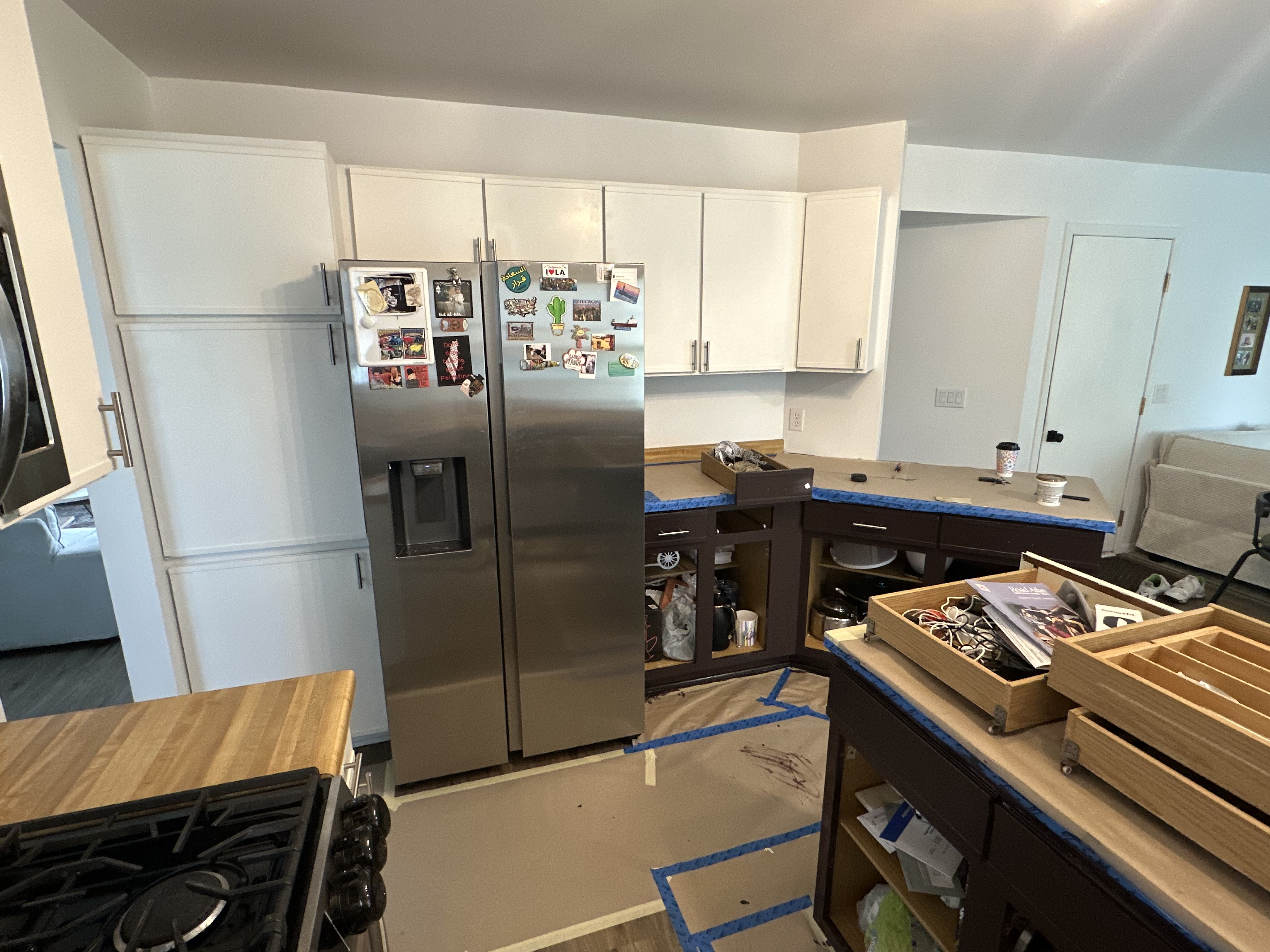 Kitchen Cabinet Painting Transformation – Before & After Progress
