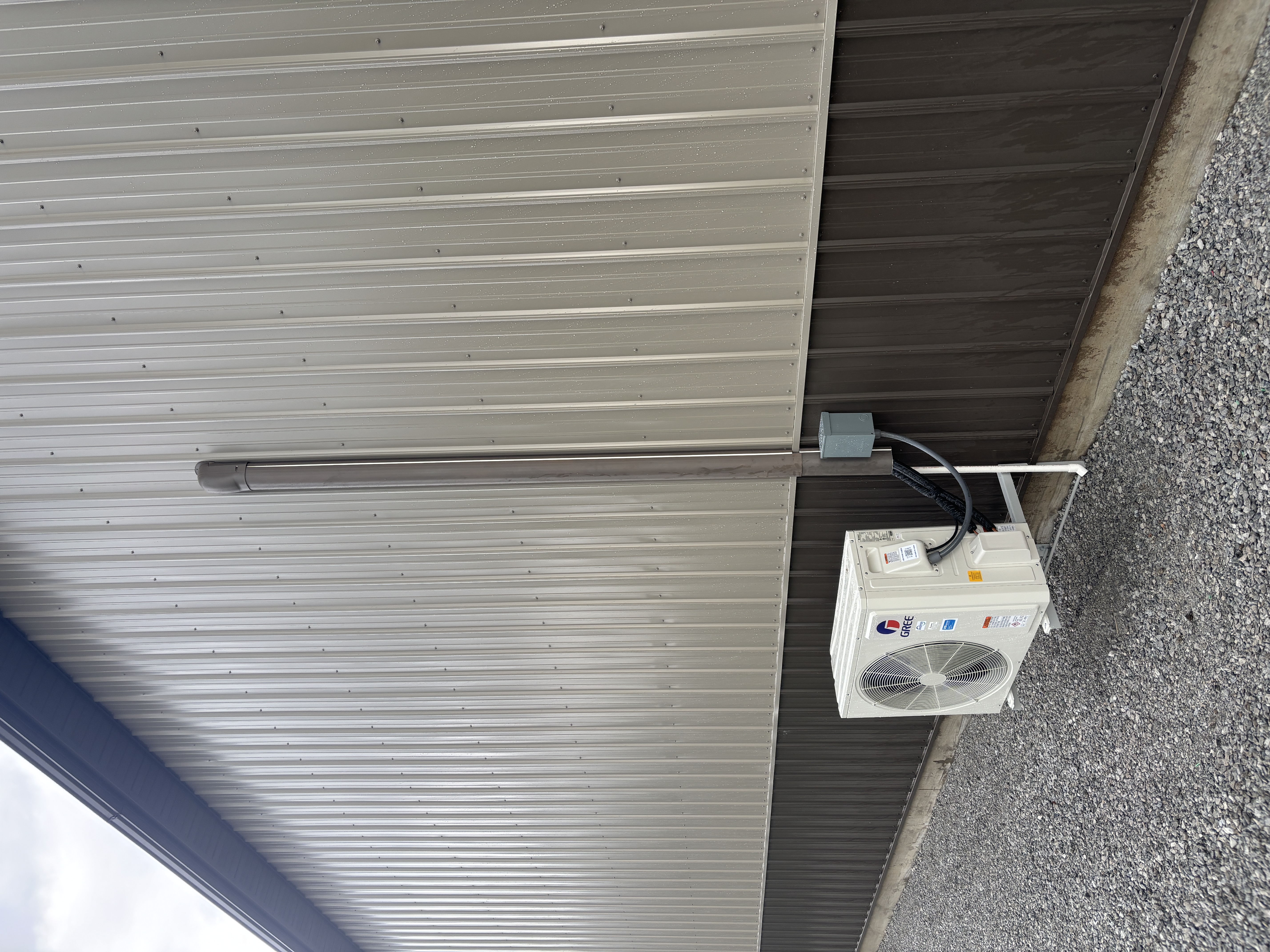 Gree Mini-Split Outdoor Unit Installation on Commercial Building