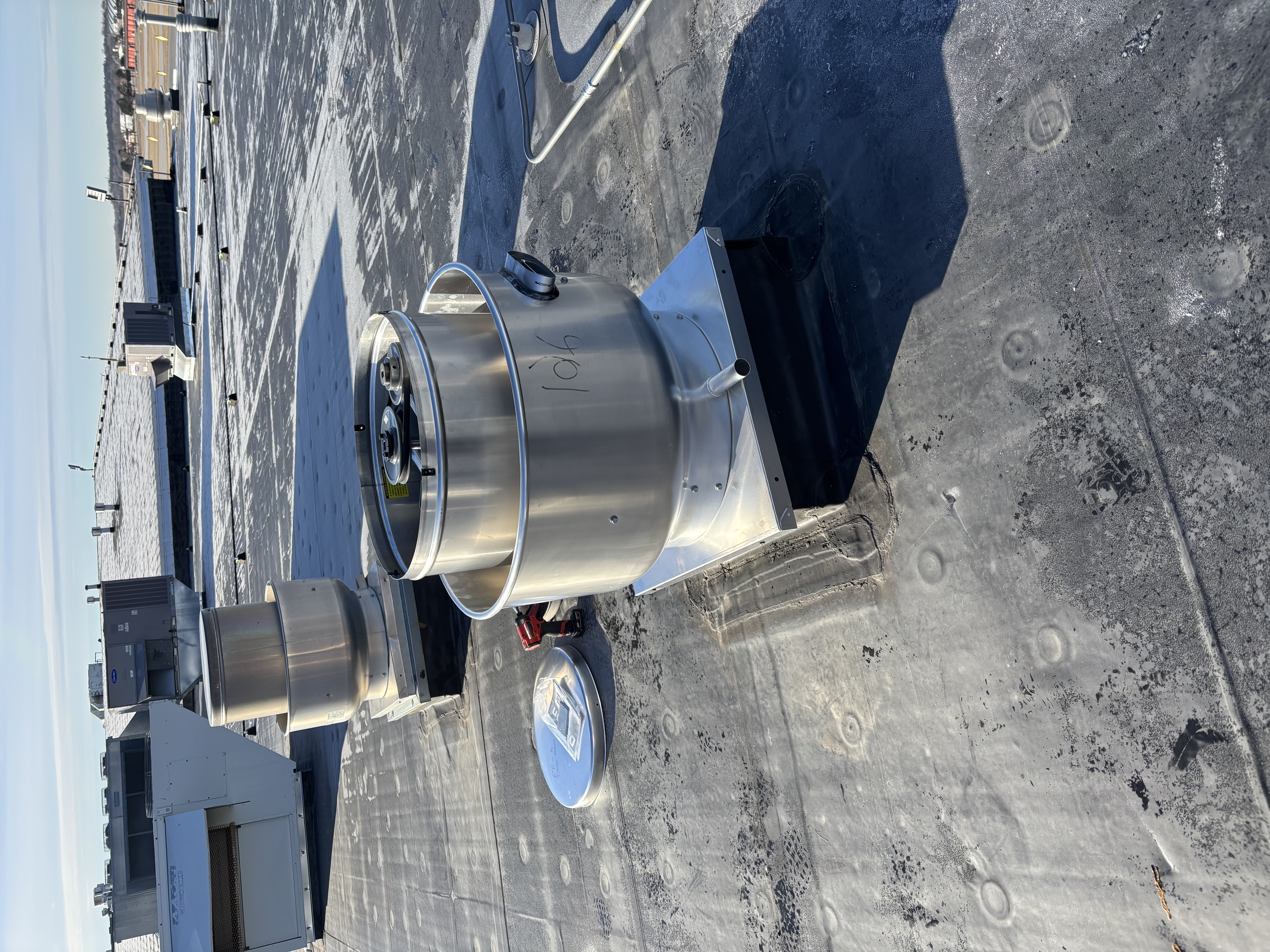 Commercial Rooftop Exhaust Fan Installation
