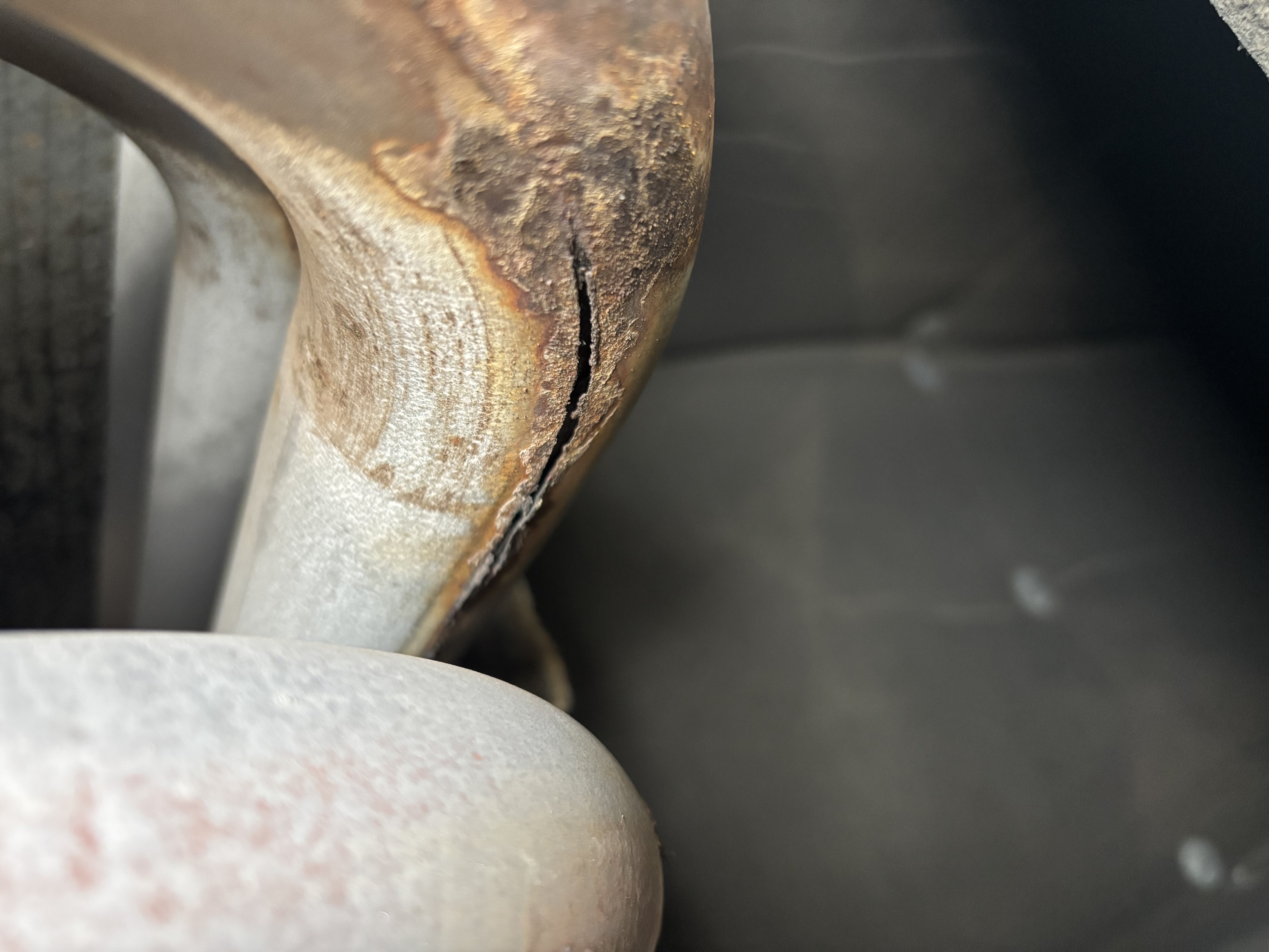 Cracked & Corroded HVAC Exhaust Flue Pipe Repair