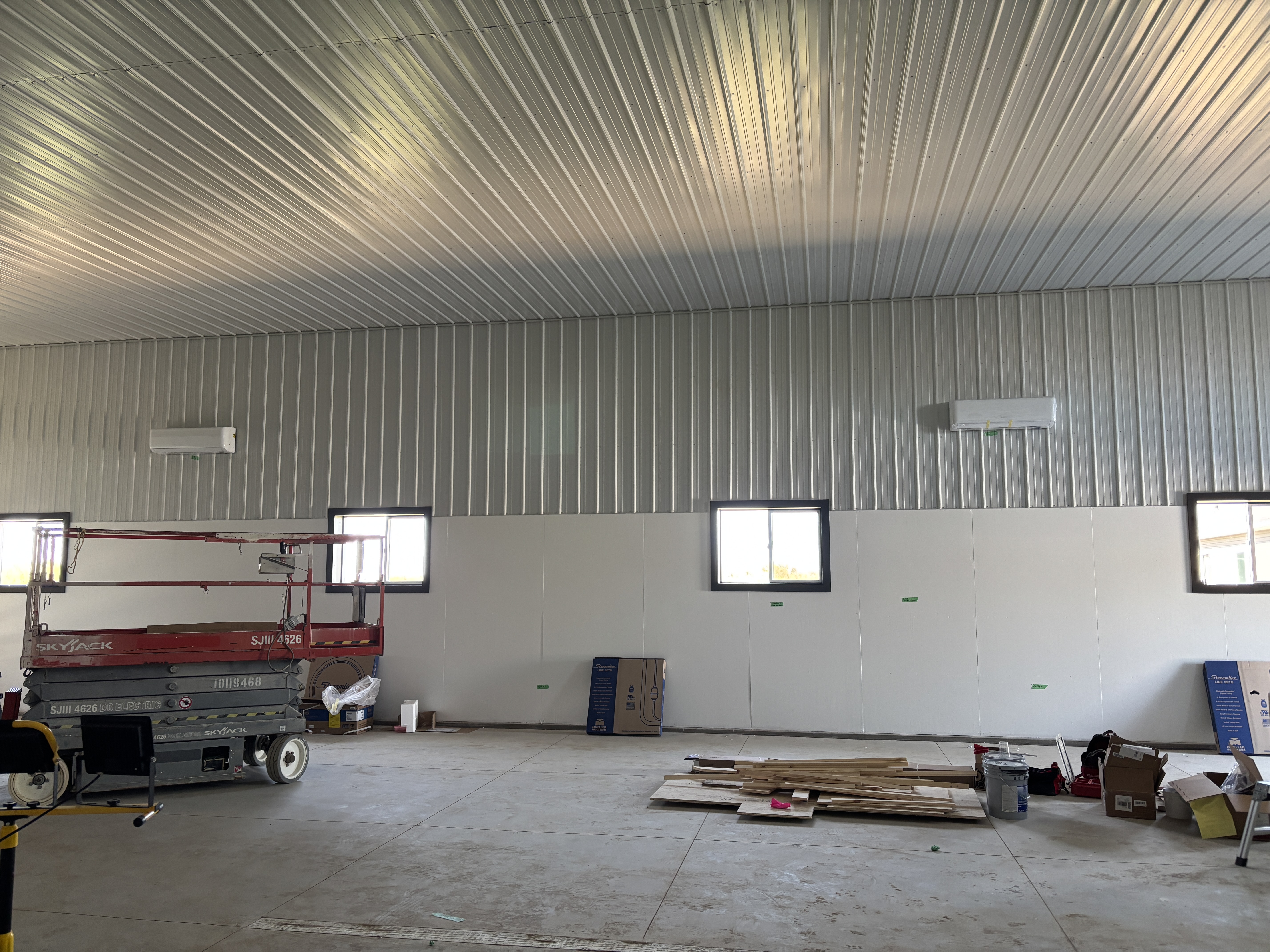 Commercial Mini-Split HVAC Installation in Metal Building