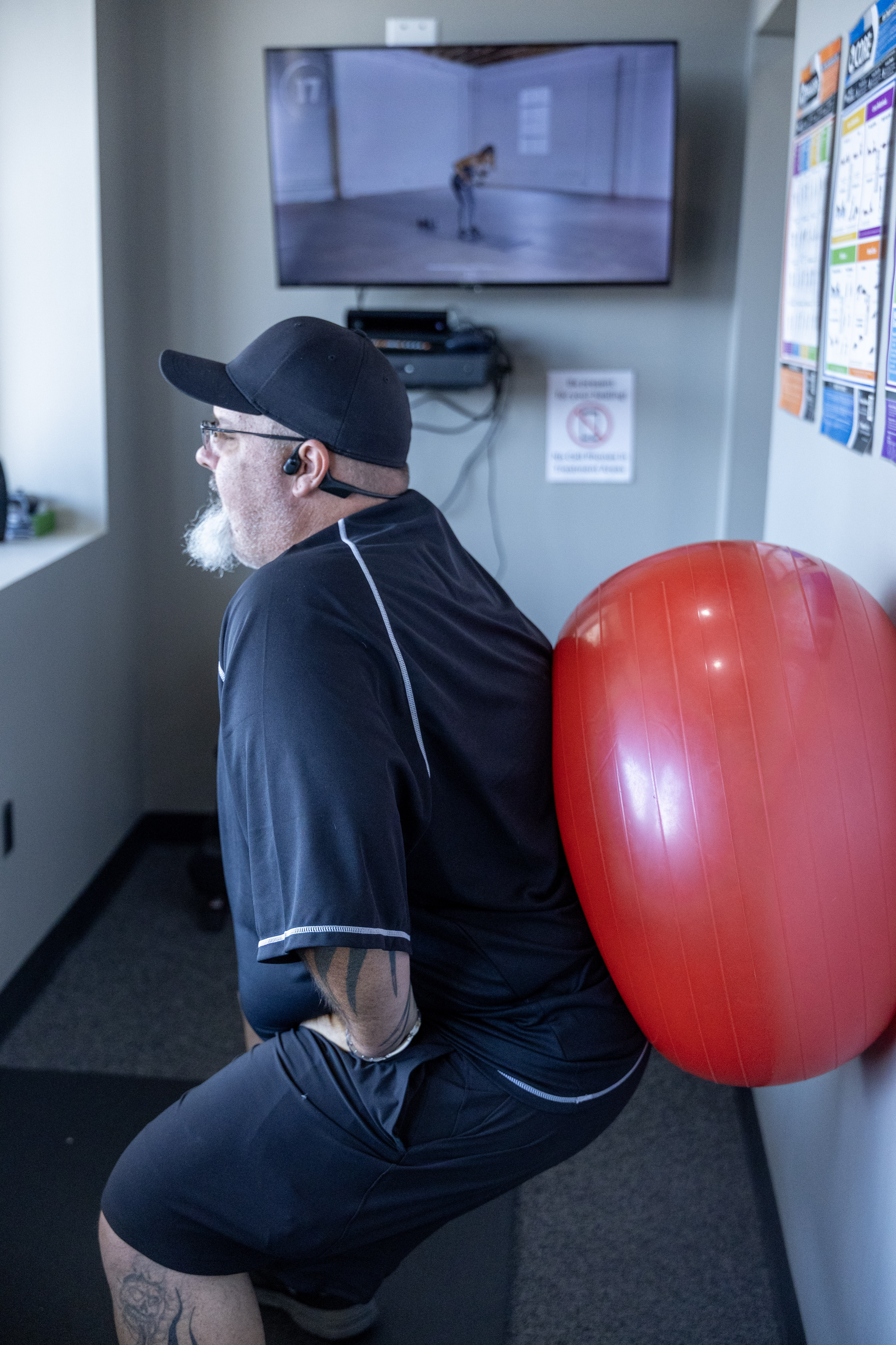 Stability Ball Rehabilitation Exercise