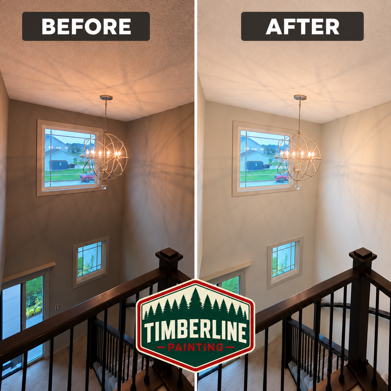 Stairwell Entryway Interior Painting – Before & After